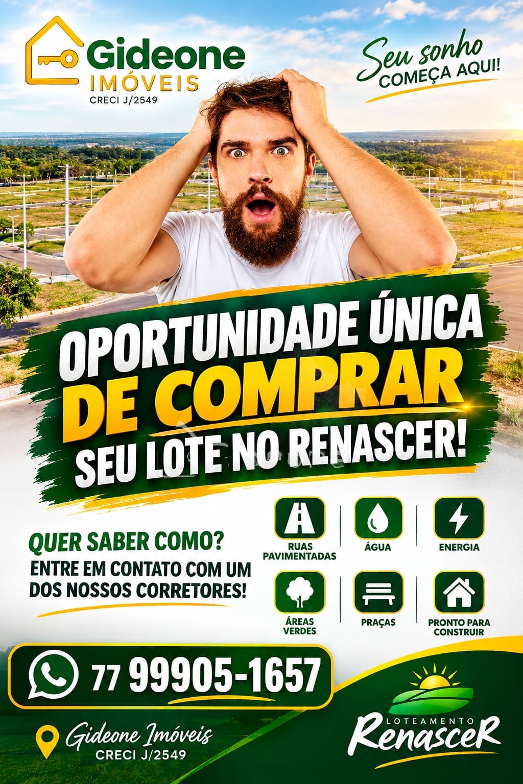 Lotes no Loteamento Renacer a partir de R$ 453/mês